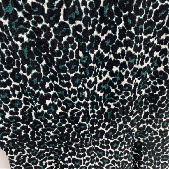 J. Crew green/black/white cheetah print sleeveless dress. - Picture 12 of 14
